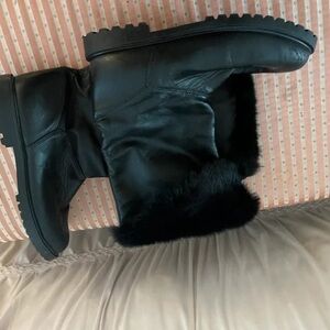 Boots Black Fur-Lined Winter Boots